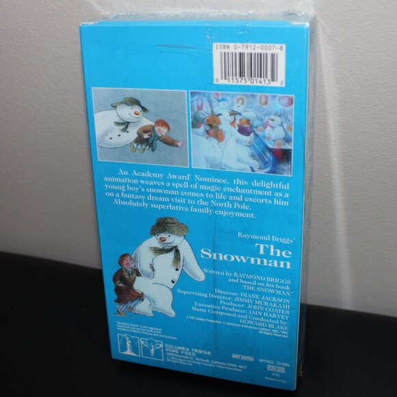 3/$55❤️new sealed 1993 vintage Raymond Briggs' THE SNOWMAN (1982 short film) VHS - Picture 4 of 5